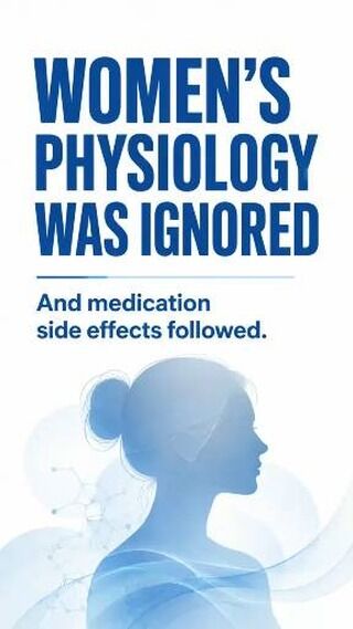 Women have different body fat distribution, muscle mass, hormonal cycling, and immune system profiles than men — all of which affect how medications work. These differences were recognized in basic science but deliberately set aside in evidence-based research trials. Women are 50–75% more likely to experience adverse drug reactions as a result. Neuroendocrine disruptors in the environment also disproportionately affect women’s fertility and hormonal regulation in ways that remain poorly studied.

#MedicalBlindSpots #WomensHealth #MedicalFeminism #DrugSafety