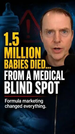 Formula marketing in developing countries during the 1970s contributed to an estimated 1.5 million infant deaths annually from contaminated water and malnutrition — leading to the 1977 Nestlé boycott. Breastfed babies have 50% fewer ear infections, 36% lower SIDS risk, and reduced rates of asthma, obesity, and diabetes. Dr. Hartman’s explanation for how medicine got something so basic wrong: hubris and intellectualism displacing common sense.

#MedicalBlindSpots #Breastfeeding #InfantHealth #PublicHealth
